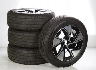 Alloy rims and tires set MICHELIN/E. Motorwaycy 5 - hole wheel, Aero 