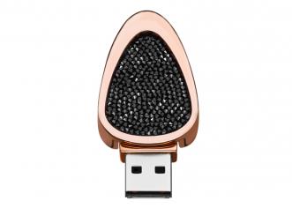 Collection USB-Stick, 16 GB, Kristall rosegoldfarben / schwa 